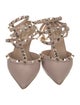 Valentino Rockstud Accents Leather T-Strap Pumps