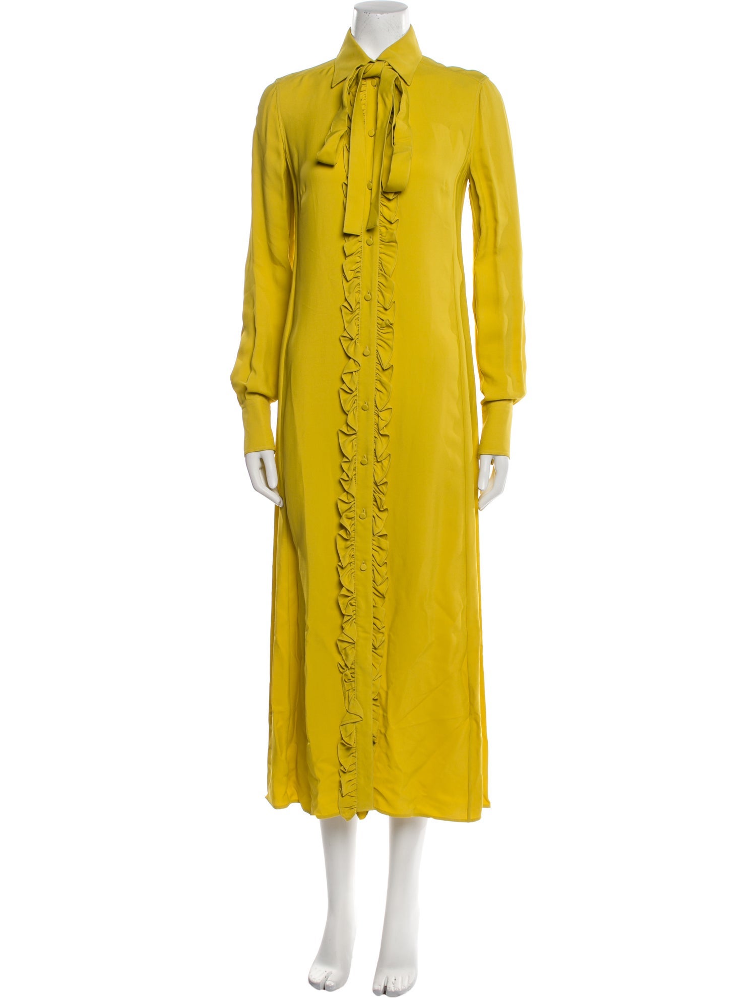 Valentino Tie Neck Long Dress