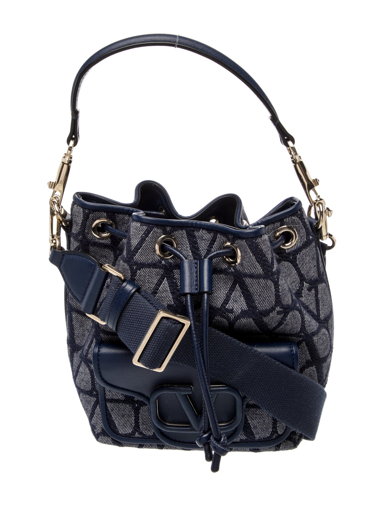 Valentino Denim Bucket Bag