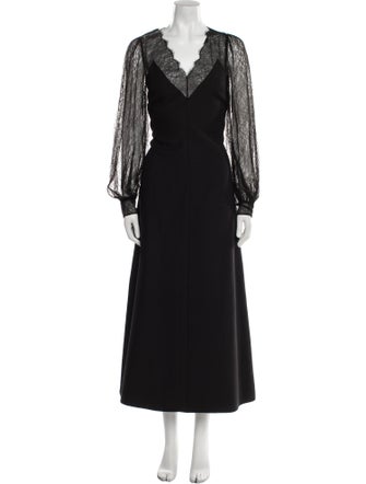 Valentino Virgin Wool Long Dress