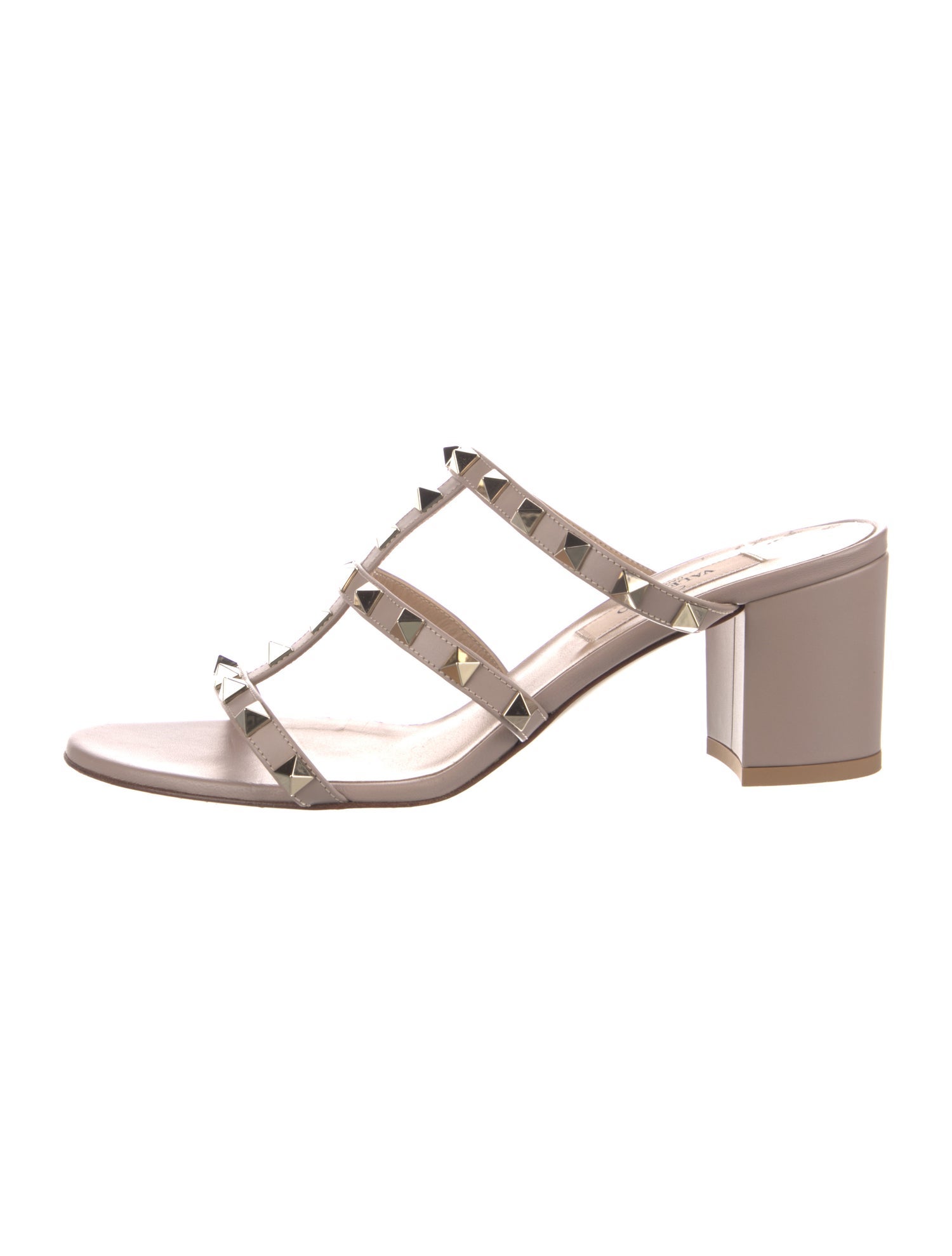 Valentino Rockstud Accents Leather Gladiator Sandals