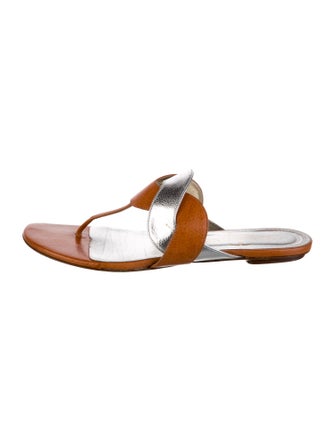 Valentino Leather Slides