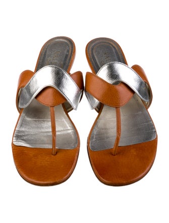 Valentino Leather Slides