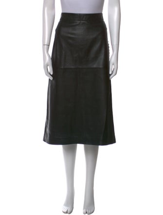 Valentino Leather Midi Length Skirt