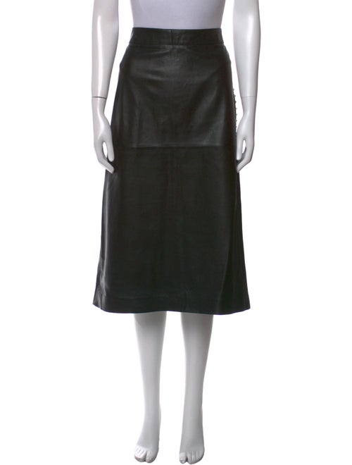 Valentino Leather Midi Length Skirt