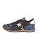 Valentino Rockstud Accents Suede Athletic Sneakers