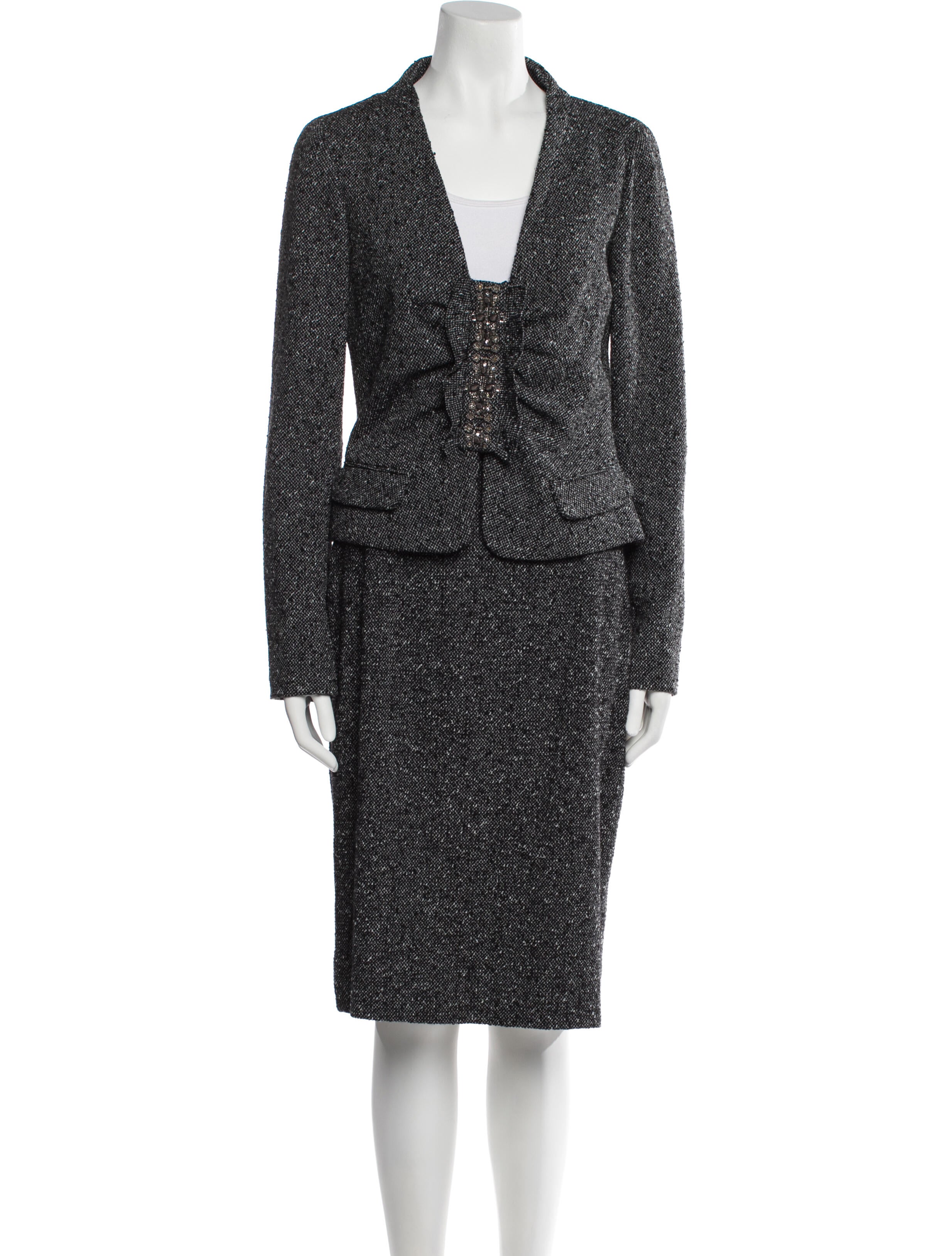 Valentino 2008 Wool Skirt Suit