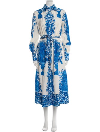 Valentino Floral Print Long Dress