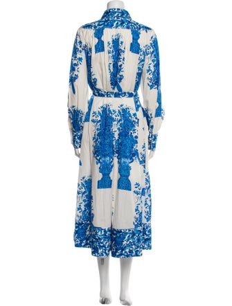 Valentino Floral Print Long Dress