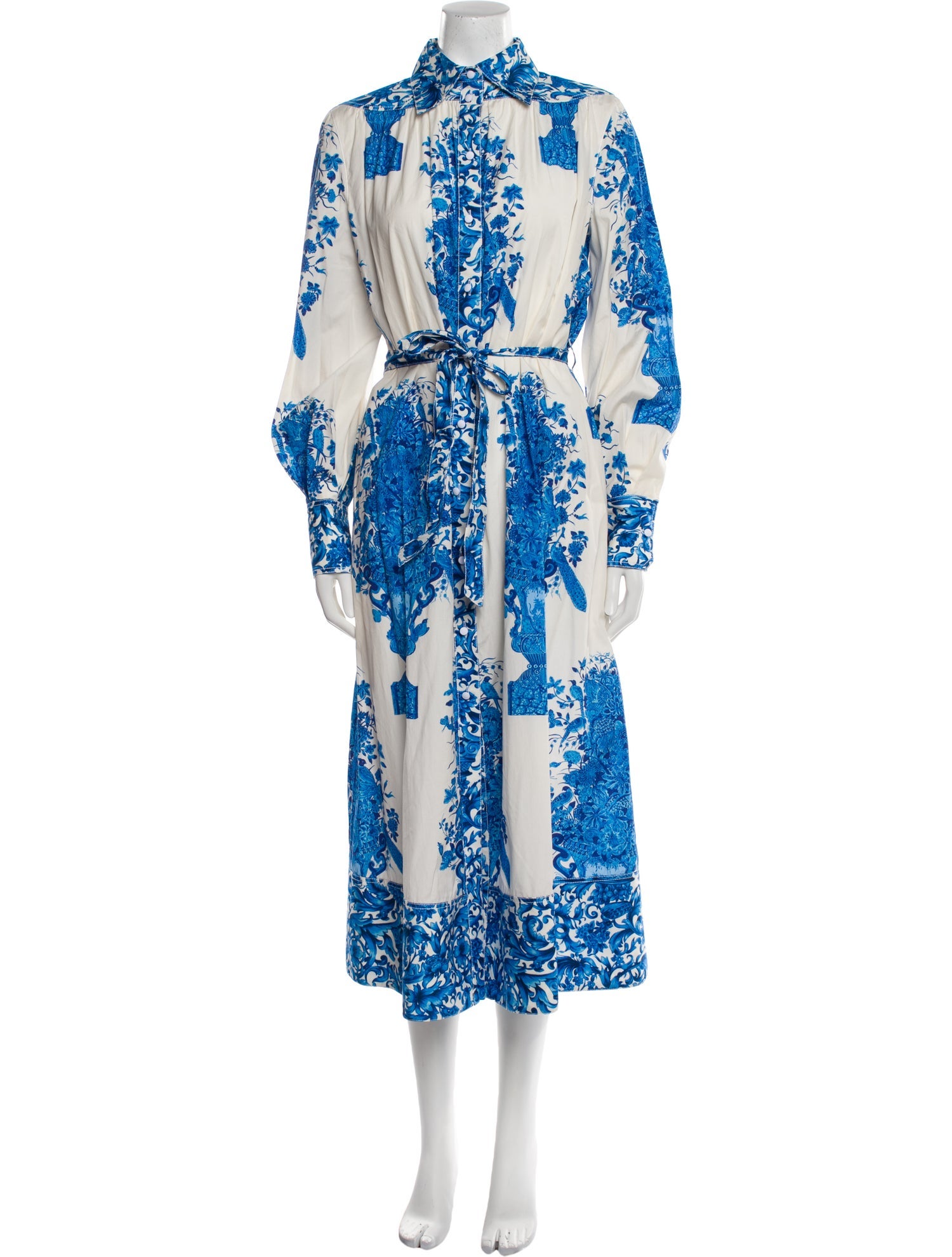 Valentino Floral Print Long Dress