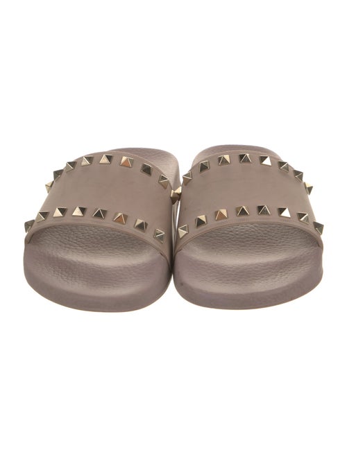 Valentino Rockstud Accents Rubber Slides