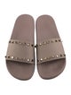Valentino Rockstud Accents Leather Slides