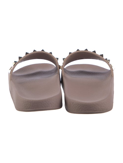 Valentino Rockstud Accents Leather Slides