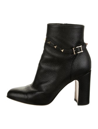 Valentino Rockstud Accents Leather Boots