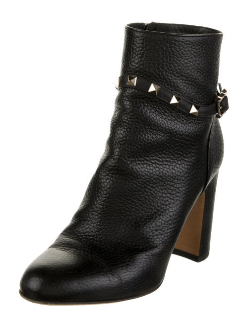 Valentino Rockstud Accents Leather Boots