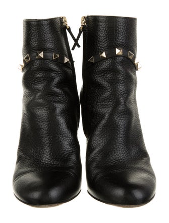 Valentino Rockstud Accents Leather Boots