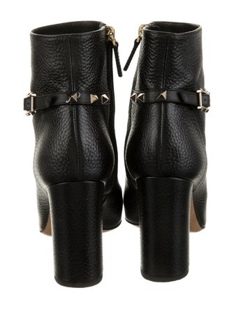 Valentino Rockstud Accents Leather Boots