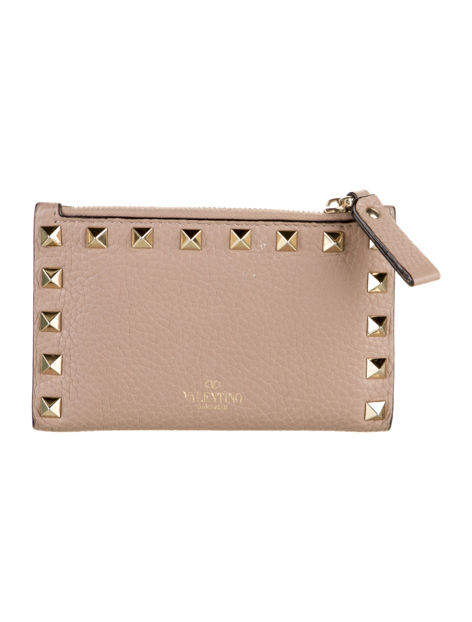 Valentino Rockstud Accents Leather Wallet