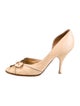 Valentino Straw Bow Accents D'Orsay Pumps