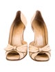 Valentino Straw Bow Accents D'Orsay Pumps