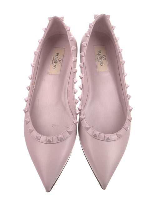 Valentino Rockstud Accents Leather Flats