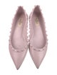 Valentino Rockstud Accents Leather Flats