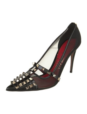 Valentino Rockstud Accents Mesh Pumps