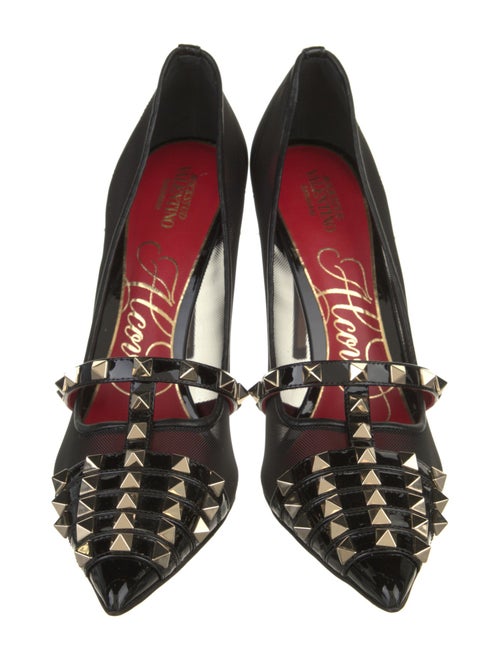 Valentino Rockstud Accents Mesh Pumps