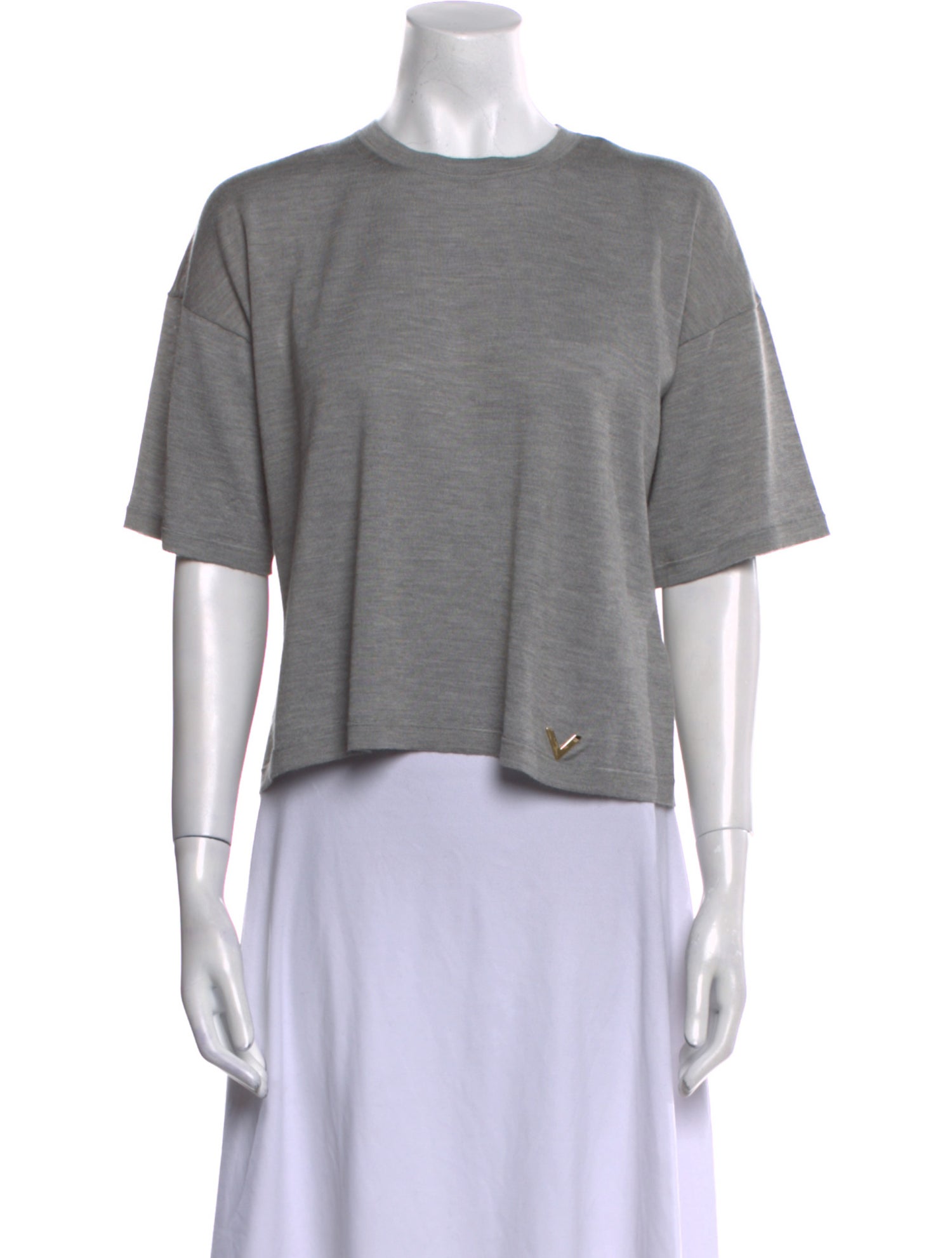 Valentino Cashmere Crew Neck Crop Top w/ Tags
