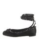 Valentino Rockstud Accents Satin Ballet Flats