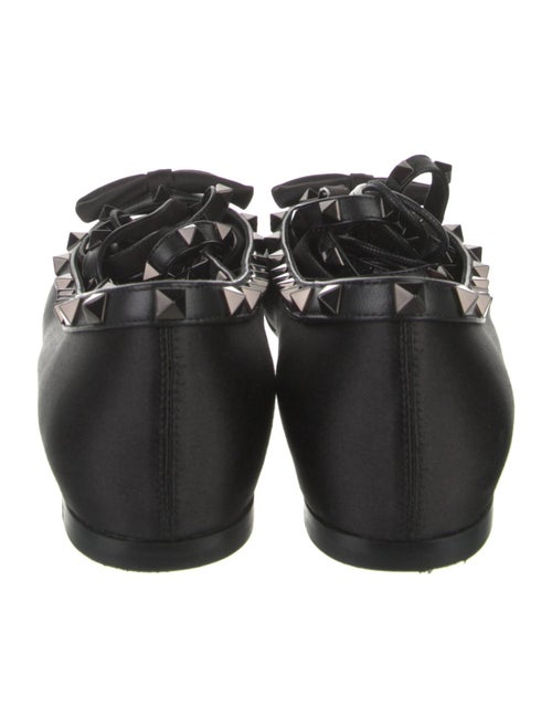Valentino Rockstud Accents Satin Ballet Flats