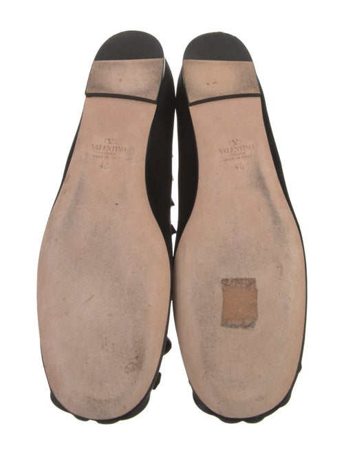 Valentino Rockstud Accents Satin Ballet Flats