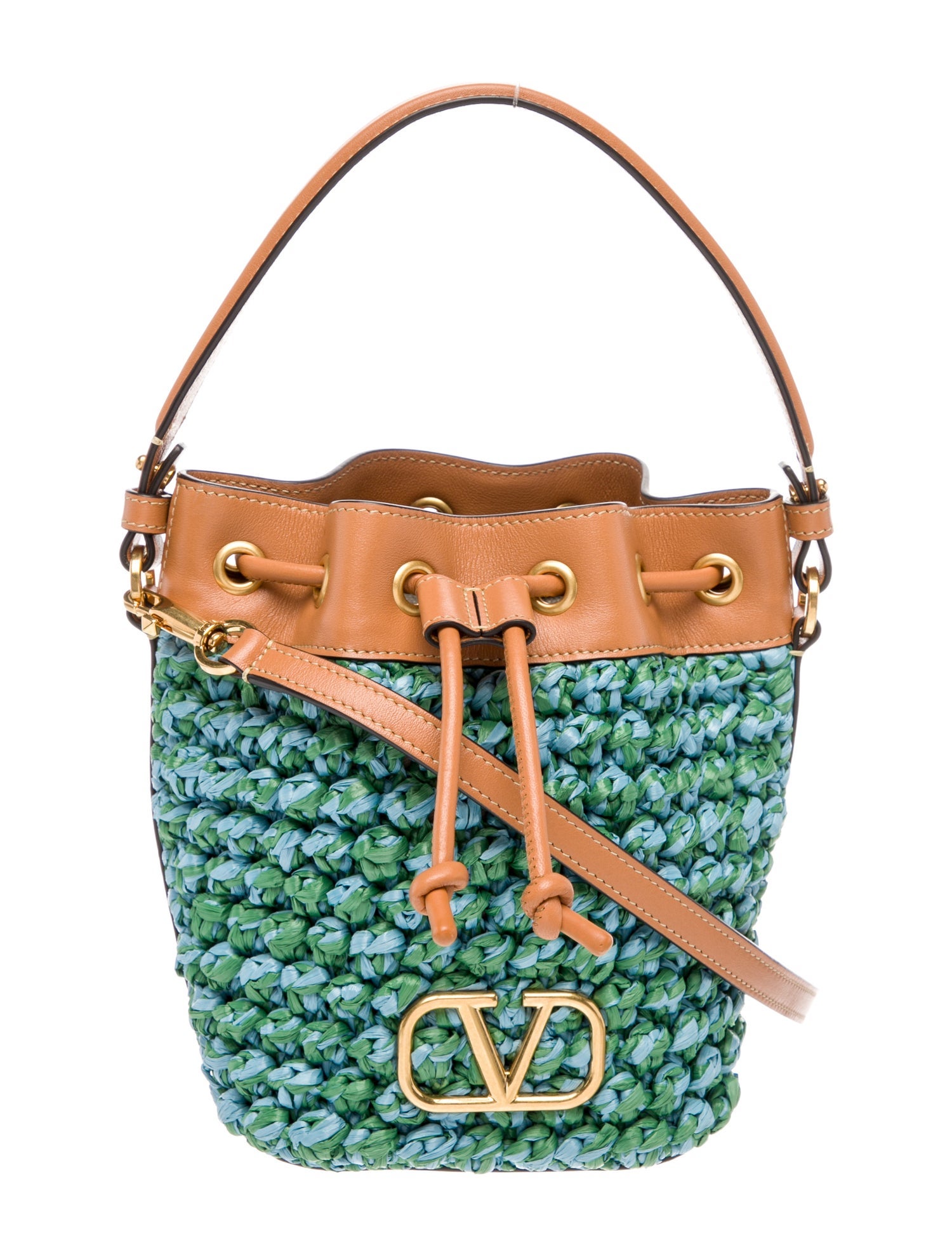 Valentino Raffia VLOGO Mini