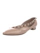 Valentino Rockstud Accents Leather Ballet Flats