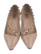 Valentino Rockstud Accents Leather Ballet Flats