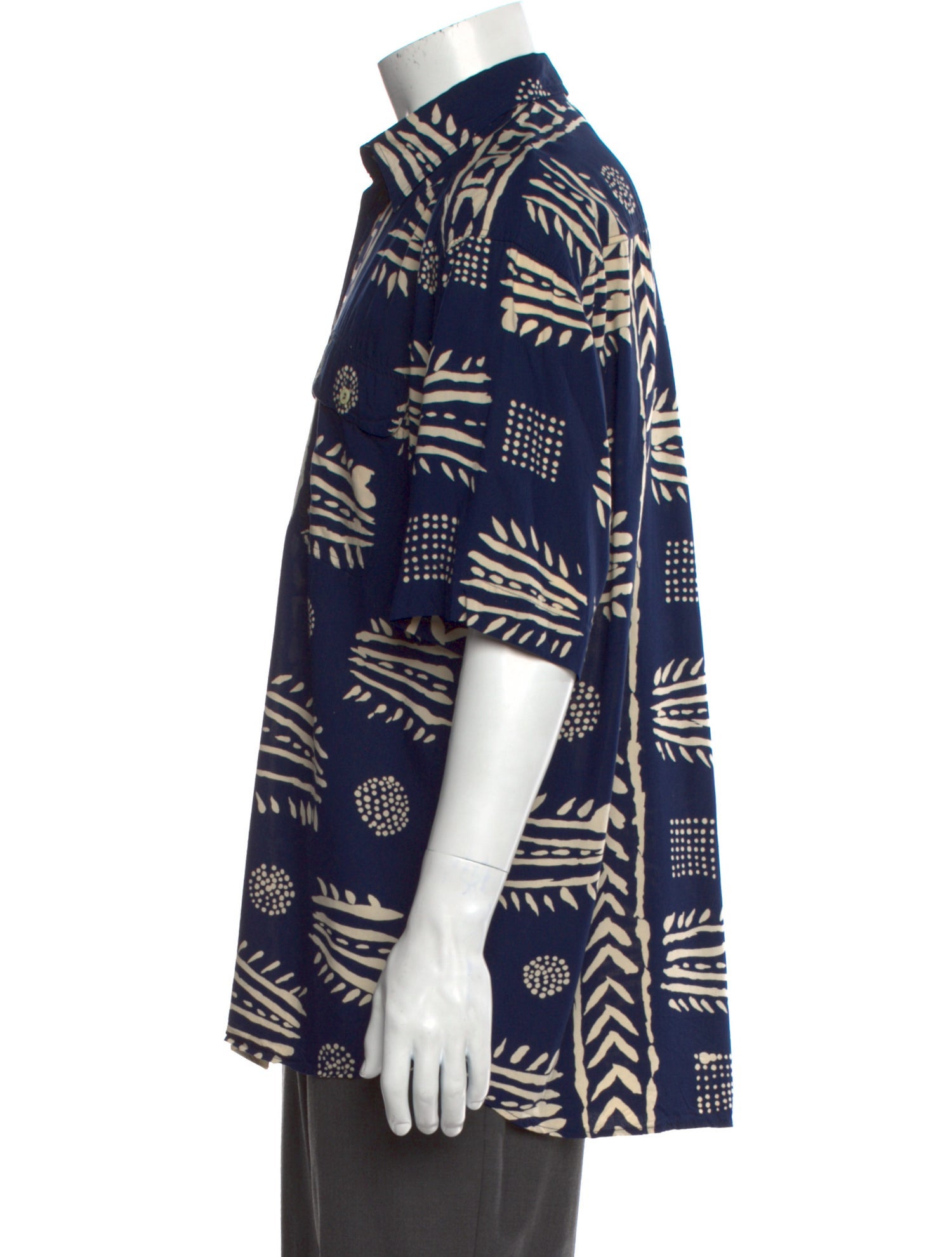 Valentino Printed Three-Quarter Sleeve Shirt