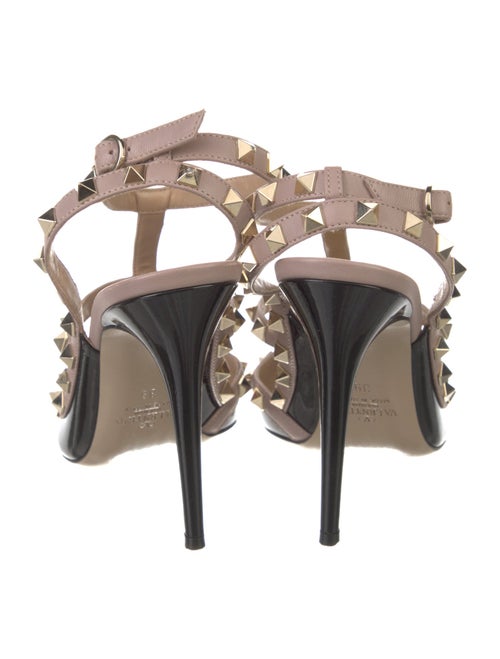 Valentino Rockstud Accents Patent Leather T-Strap Pumps