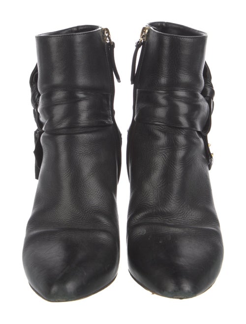 Valentino Rockstud Accents Leather Lace-Up Boots