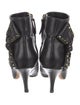 Valentino Rockstud Accents Leather Lace-Up Boots