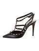 Valentino Rockstud Accents Leather Slingback Pumps