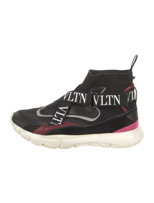 Valentino Rockstud Accents Printed Sock Sneakers