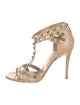 Valentino Rockstud Accents Leather T-Strap Sandals