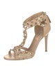Valentino Rockstud Accents Leather T-Strap Sandals