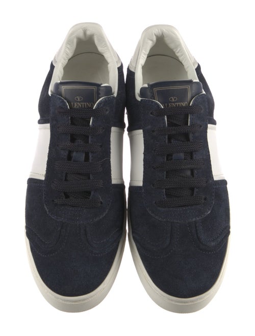 Valentino Rockstud Accents Suede Sneakers