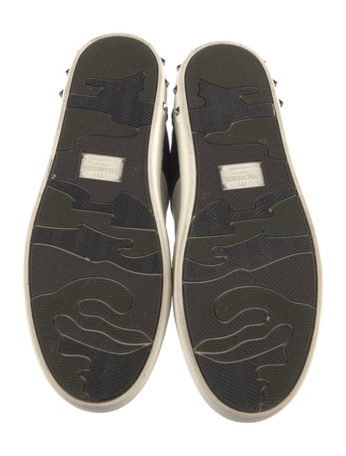 Valentino Rockstud Accents Suede Sneakers