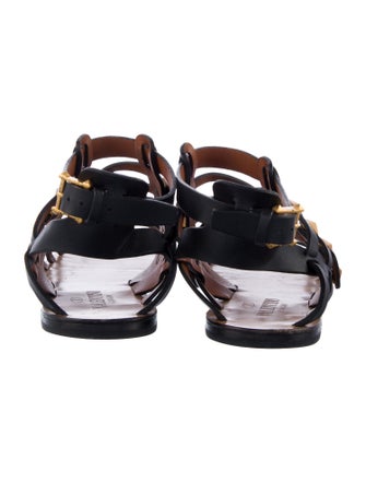 Valentino Rockstud Accents Leather Gladiator Sandals