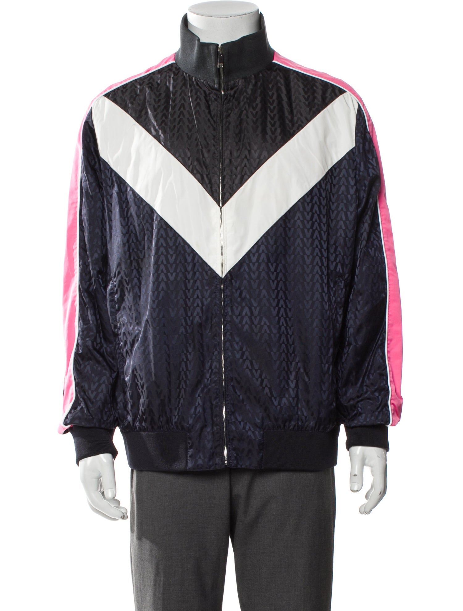 Valentino Colorblock Pattern Windbreaker