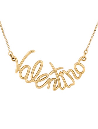Valentino Script Necklace
