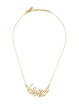 Valentino Script Necklace
