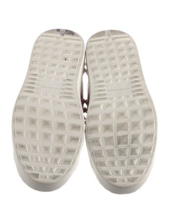 Valentino Rockstud Accents Leather Sneakers
